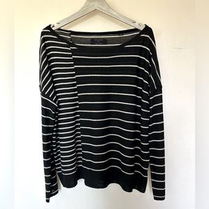 AllSaints lightweight oversized striped sweater size small